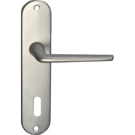 Manilla de puerta KLOSE besser con placa de aluminio «Mini»  Trou petite clé