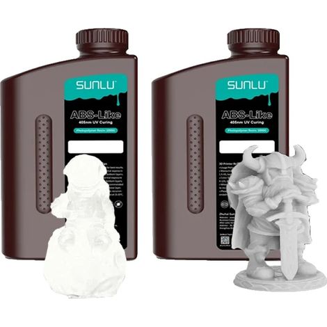 Resina simile all'ABS, 1000 g, polimerizzazione UV a 405 nm, a basso odore. (1/2)