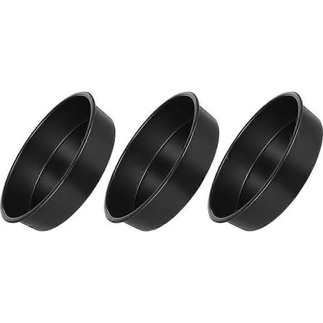 Moule à gâteau rond antiadhésif, lot de 6, noir (1/5)