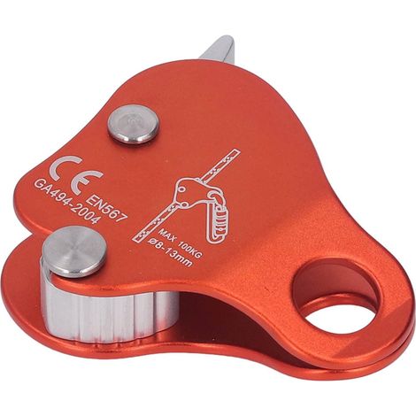 Glissière d'escalade, descendeur auto-adhésif en alliage d'aluminium, butée de glissière d'escalade 8-13 mm pour l'escalade en extérieur, l'alpinisme (1/4)