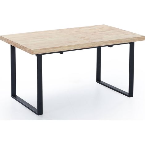 Mesa Comedor Extensible Natural Roble Nordish / Negro OK1241 (1/4)