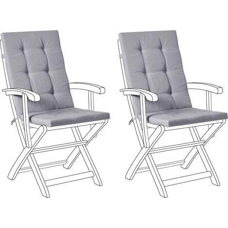 Sitzauflagen 2er Set MAUI PREMIUM Hellgrau