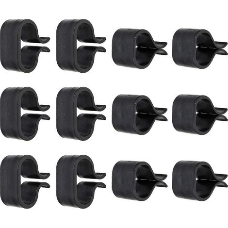 Clips pour canapé en osier, utilisés pour fixer les meubles en osier, 12 pièces par paquet, en plastique noir. (1/5)