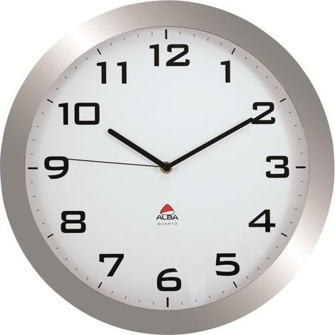 Archivo 2000 reloj de pared analgico gris con lente cristal 55x380mm (1/3)