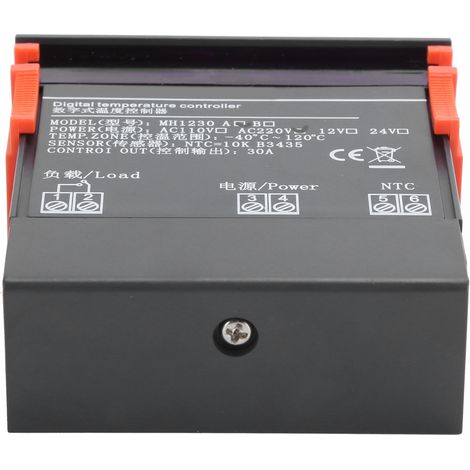Thermostat électronique à affichage numérique double sortie pour chauffage au sol AC200V (1/5)