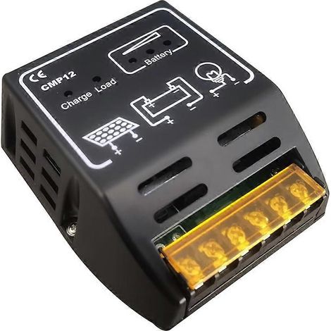 Contrôleur de charge solaire automatique 10 A, régulateur de charge 10 A, protection de sécurité pour cellules de panneaux solaires, chargeur 10 A (1/5)