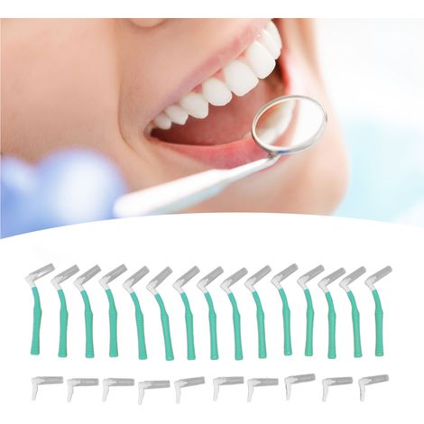 Interdentalbürste, BrushPure, L-Slim, Ersatzbürstenköpfe [Packung mit 25 Stück - Grünes ABS] (1/5)