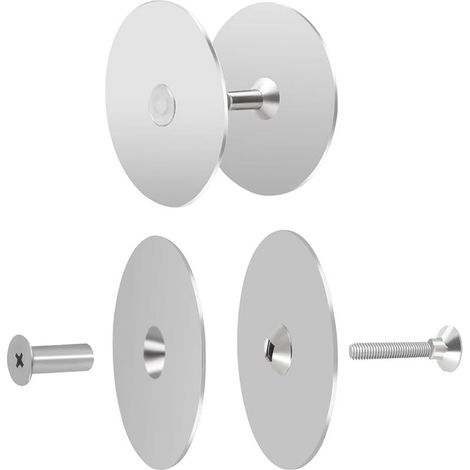Lot de 2 plaques recouvrement trous porte 6 7 cm diamètre (1/5)