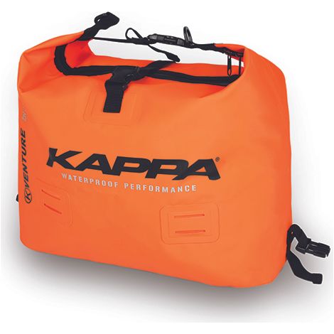 Sacoche intérieure ou extérieure Kappa 35L pour KVE K-VENTURE, KMS K'MISSION et KFR K'FORCE, étui latéral 100% étanche, orange (1/2)