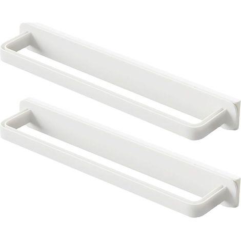 Porte-serviettes coulissant, lot de 2, en ABS, fixation murale, organi (1/5)