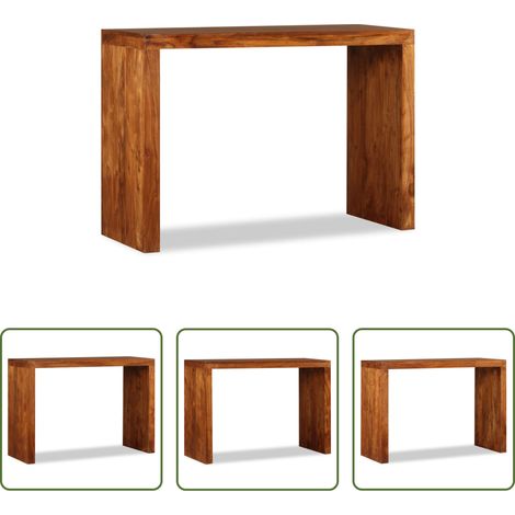 Buffet - Table console Bois massif avec finition miel 110x40x76 cm (1/5)
