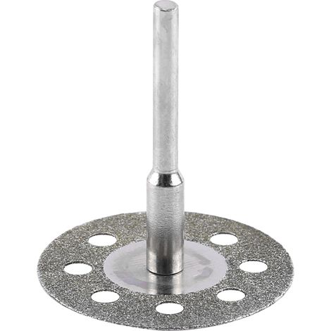 10 disques de scie circulaire diamantés 30 mm à 8 trous pour outil rotatif, avec 2 mandrins. (1/5)