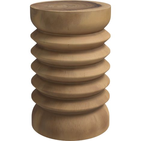 Tabouret rond en bois de suar D30 cm - LEWA