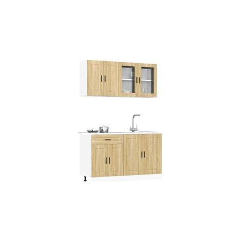 Ensemble d'armoires de cuisine 4 pcs Kalmar bois d'ingénierie (1/5)