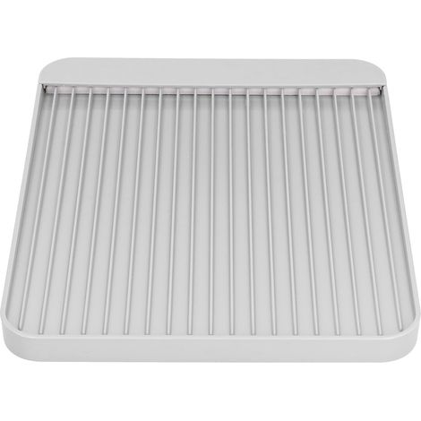 Plateau D Égouttage Pour Cuisine - Design Incliné Avec Diatomite - Absorbant Et Anti Odeur - Pour Éviers Et Plans De Travail - Gris (1/5)