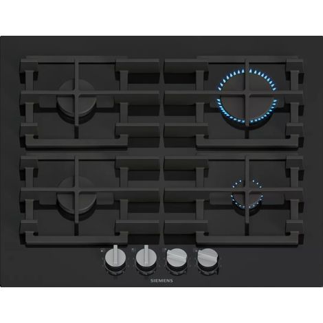 Piano cottura a gas da 60 cm con 4 fuochi, 8000 W, nero - EP6A6PI40 - Siemens (1/5)