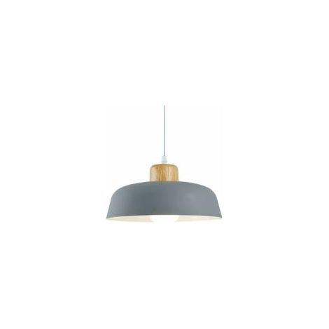 ZOLGINAH Lampe à suspension rotonde en métal nordique simple et moderne, grande plafoniera E27 avec finition en legno, lumière à suspension aux couleurs brillantes pour la cuisine, chambre à coucher, (1/4)