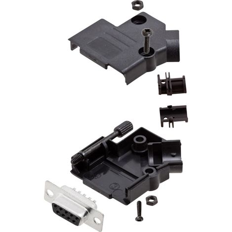encitech D45PK-P-09-DBS-K 6355-0034-11 D-SUB Buchsenleisten-Set 45 ° Polzahl: 9 Lötkelch 1 Set