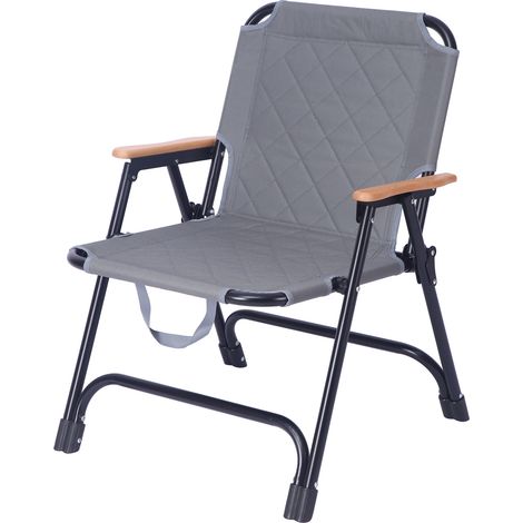 Chaise de camping pliante portable, chaise de plage basse, adaptée au camping, à la pelouse, à la randonnée, aux sports, épaississement en acier, capacité de charge élevée (1/5)
