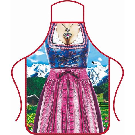 Tablier de cuisine humoristique à motif bière, style bavarois, pour l'Oktoberfest, convenant aux femmes et aux hommes, idéal pour la cuisine, le barbecue et le barista. (1/4)