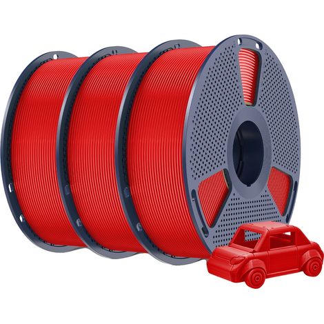 Filamento 3D, elevata resistenza, facile da stampare, rosso (1/2)