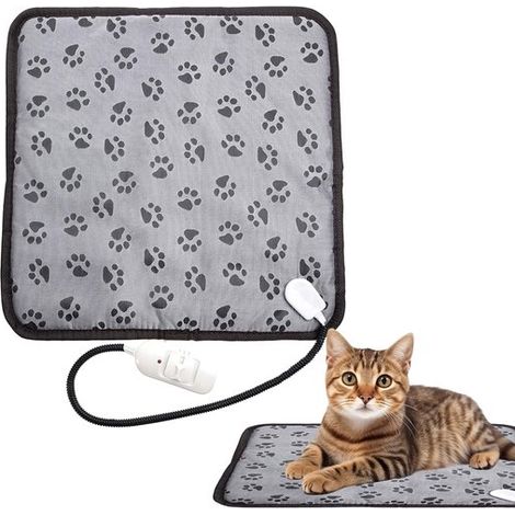 Tapis chauffant pour chat – Couverture chauffante pour animaux – Lit chauffant pour chat – Imperméable – Réglable – Trois niveaux de température – Résistant aux morsures – Protection thermique – Convi (1/5)