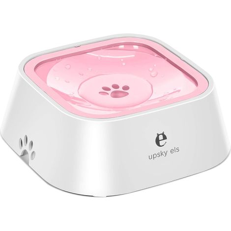 1 Gamelle chien, anti-déversement, distributeur eau lent, bol antidérapant 1L, pour chiens et chats (1/5)