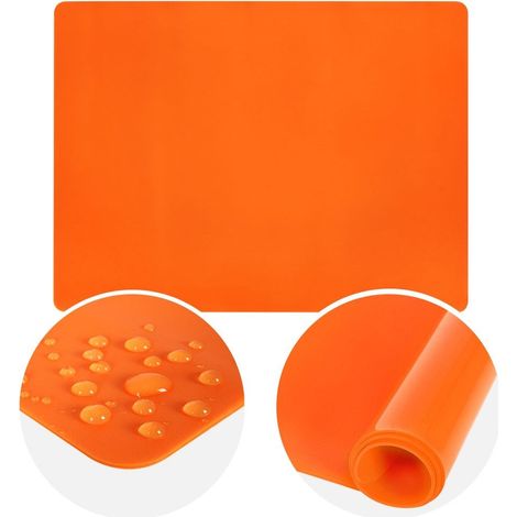 Tabla de repostería de silicona naranja SILLINIE 40x30 cm (1/5)