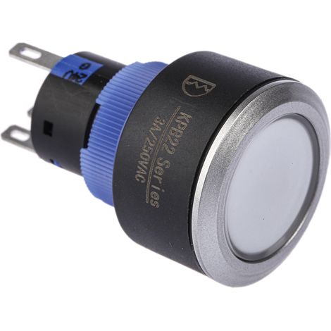 Bouton-poussoir, Momentané lumineux, LED Vert, Unipolaire à deux directions (1RT), 3 A, 5 A, Transparent, Montage ( Prix pour Paquet de 1 )
