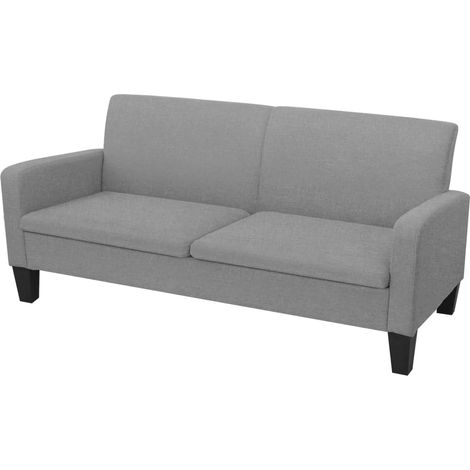 Sofa 3-Sitzer 180x65x76 cm Hellgrau