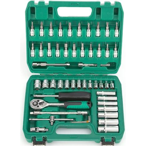 Tool Box Multifunctional Hard Shell Toolbox Garage Storage Mechanic Auto Repair Toolbox Socket Wrench Set Home Storage Organizer (1/4)
