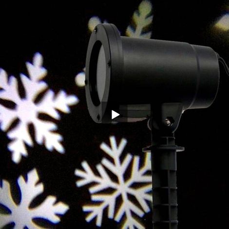 Proiettore a LED per esterni con fiocchi di neve