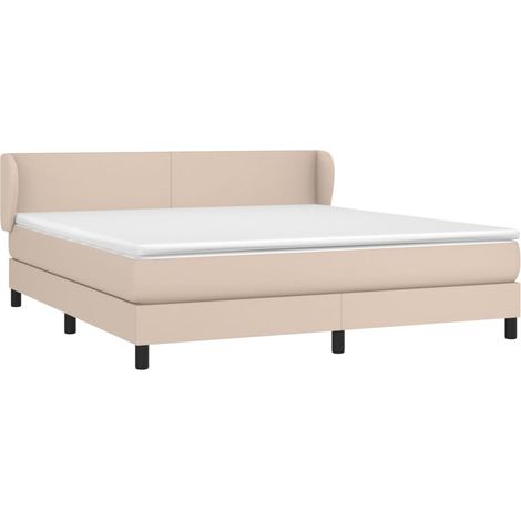 Sommier à lattes de lit avec matelas Cappuccino 160x200 cm vidaXL (1/5)