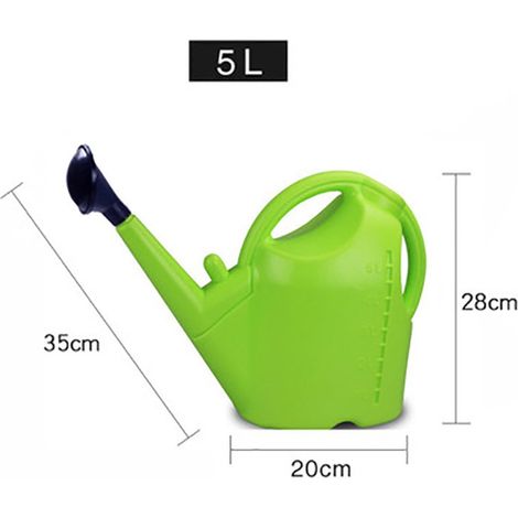 Arrosoir de Jardin en Plastique pour Intérieur et Extérieur, Arroser Fleurs 5L Vert (1/4)