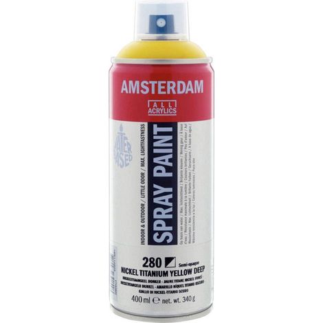 Bombe de peinture Amsterdam 400 ml jaune titane nickel foncé (1/2)