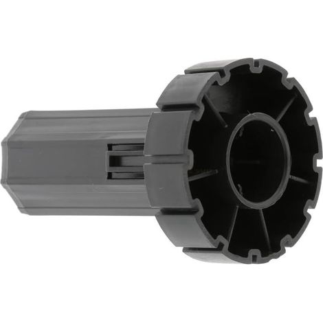 Tappo terminale ottagonale in PVC nero per tubo di tapparella/finestra a bovindo/persiana, per puleggia e tubo ottagonali da 40 mm, uscita cuscinetto diametro 28 mm (1/2)