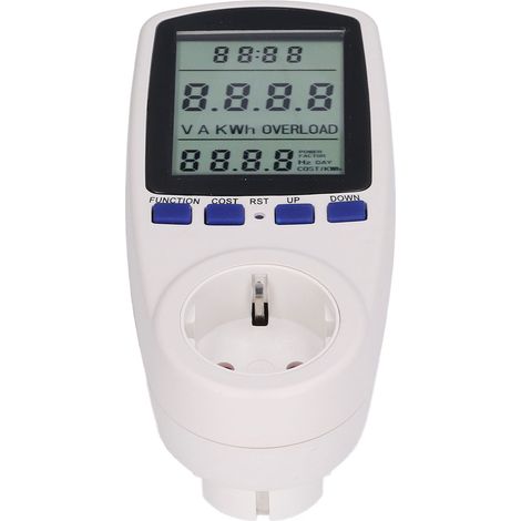 Compteur Énergie Numérique Multifonction Prises EU 230V AC Moniteur Tension Courant Wattmètre Écran LCD (1/5)