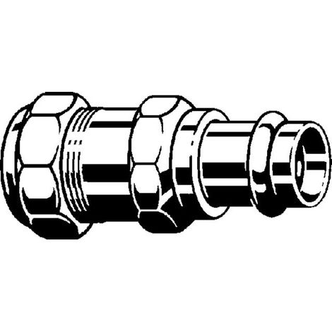 Viega Profipress Sanpress-Raccord union, DN 25, d 28mm bronze rouge ou bronze au silicium modèle 2215.6, 588564 (1/3)