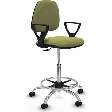 Silla de oficina piqueras y crespo BFN05RP verde regulable metal tela