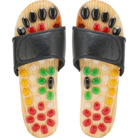 Chaussons d'acupression pour réflexologie plantaire, stimulation des points d'acupoint, taille 39-40, unisexe hommes femmes.