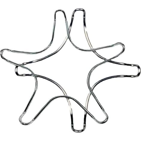 Reduzierstück für Gaskochfelder aus Edelstahl (2 Stück), silberfarben, 17,2 x 6,3 cm (1/4)