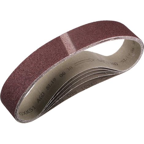 5Pcs 50mm x 690mm Bande Abrasive Bande Ponçage 60 Grain (1/4)