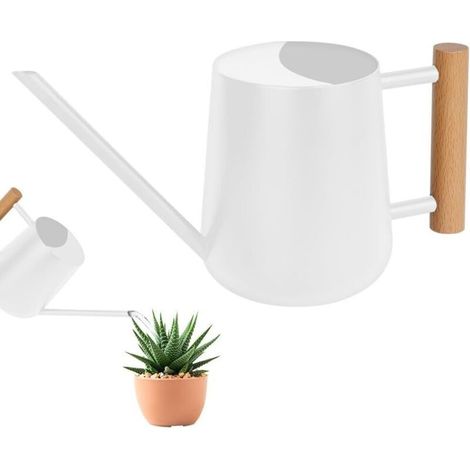 ALLIANDISArrosoir 35oz/1L à Long Bec en Plastique - Mini Arrosoir de Jardin pour Plantes d'Intérieur et d'Extérieur, Succulentes, Fleurs (Gris) (1/4)