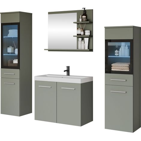 Conjunto de mueble de baño Scientia IV, Verde polvoriento