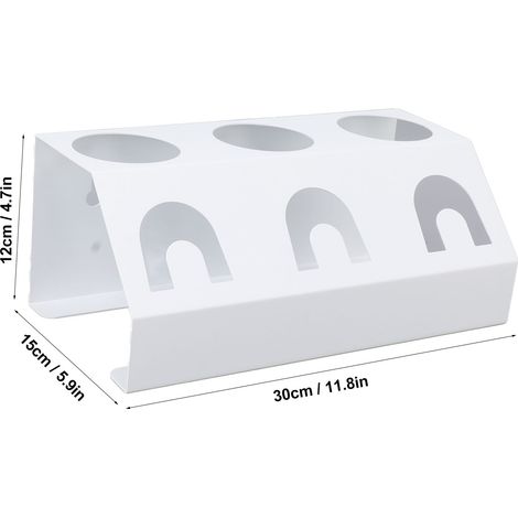 Ortviai Porte-bouteilles Sodastream 3 trous avec tapis en silicone blanc – séche-bouteilles en fer résistant et antidérapant (1/4)