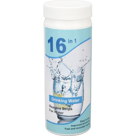 AUCUNE Bandelette de test d'eau de Test d'eau 16 en 1, 100 pièces, Kit de Test de PH de qualité de l'eau parapharmacie froid (1/5)