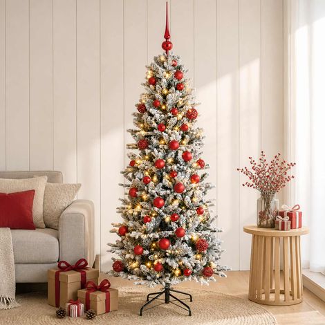 vidaXL Artificial Christmas Tree with Bauble 150 cm 150 LEDs (1/5)