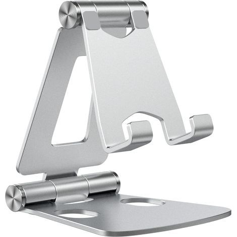 Supporto per cellulare regolabile multi-angolo in lega di alluminio, supporto da tavolo portatile per smartphone, supporto per cellulare, supporto da scrivania universale regolabile in alluminio (1/5)