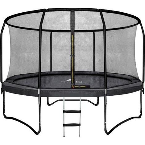 Trampoline - 244 cm - avec filet et échelle - jusqu'à 50 kg - noir