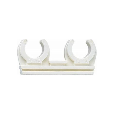 INDEX ABID028 - Abrazadera de nylon clip doble con casquillo de laton M-6 28